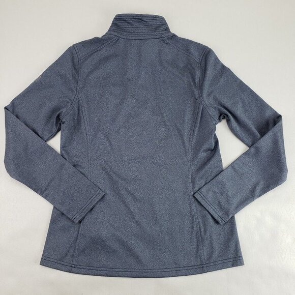 North Face 1/4 Zip Fleece Jacket Women Medium Blue Long Sleeve Pullover BYU Logo - Picture 4 of 9